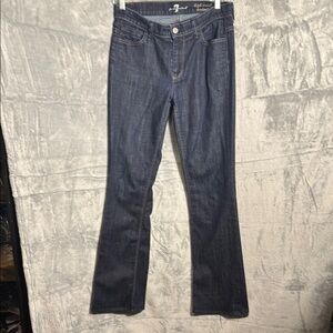 7 for all Mankind high waisted‎ bootcut jeans women size 27 dark wash Blue Jeans